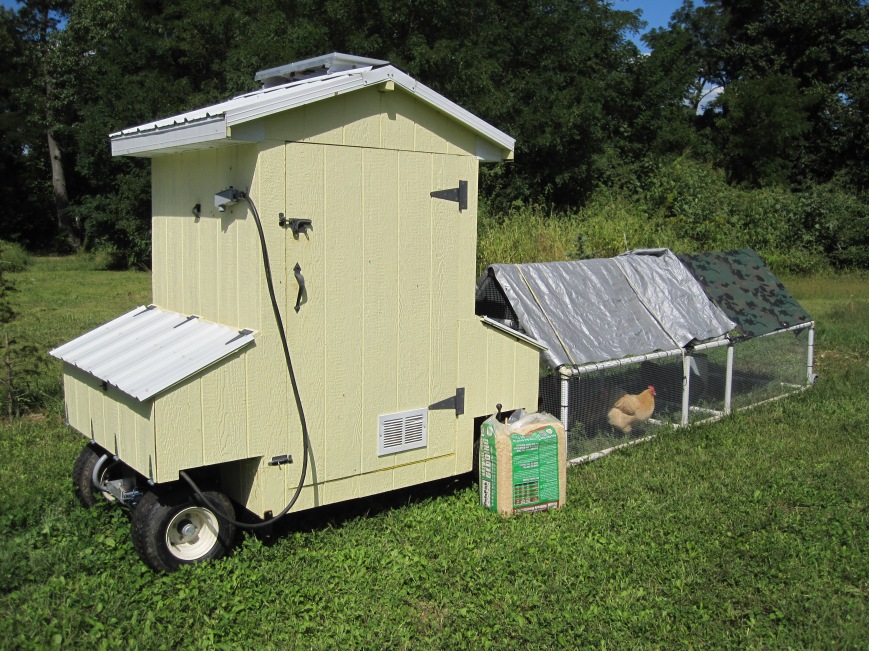 Moveable Feast---solar-powered, auto open and close chicken coop/tractor built by Mr. W
